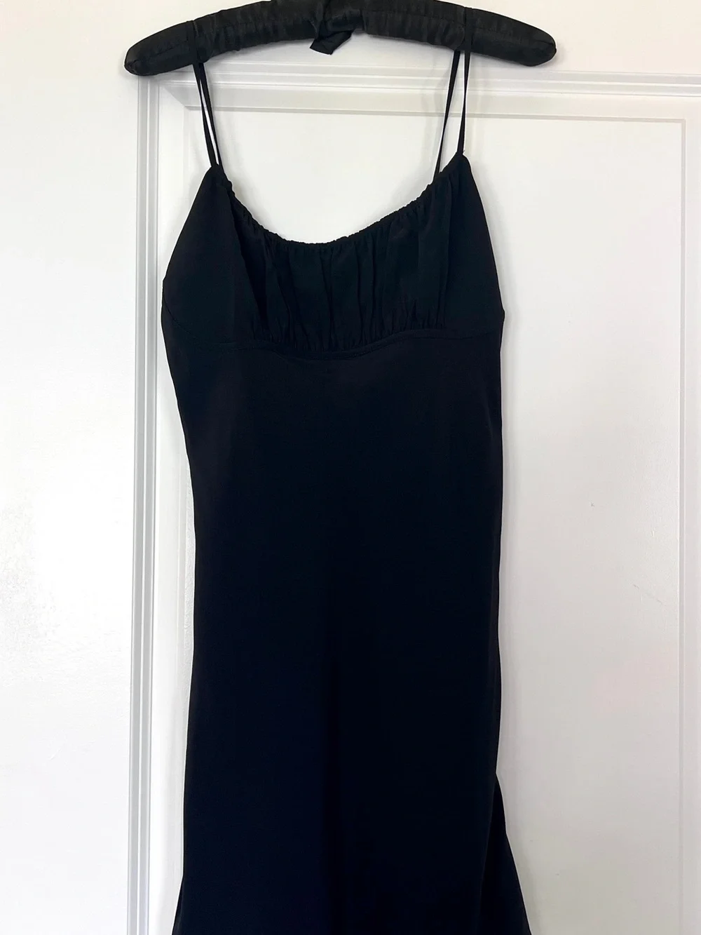 Realisation Par Black Satin Slip Dress with Thin Straps - Picture 5 of 5